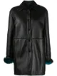 Image 1 of Gianfranco Ferré Pre-Owned 1990s fur-trimmed cuffs leather coat