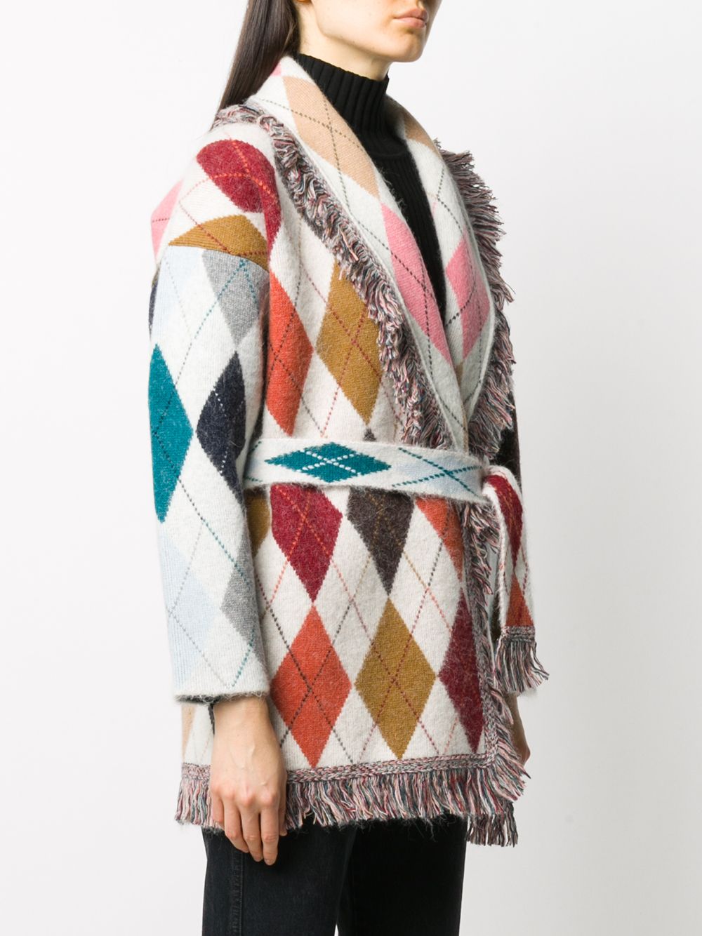 фото Alanui diamond-check cardi-coat