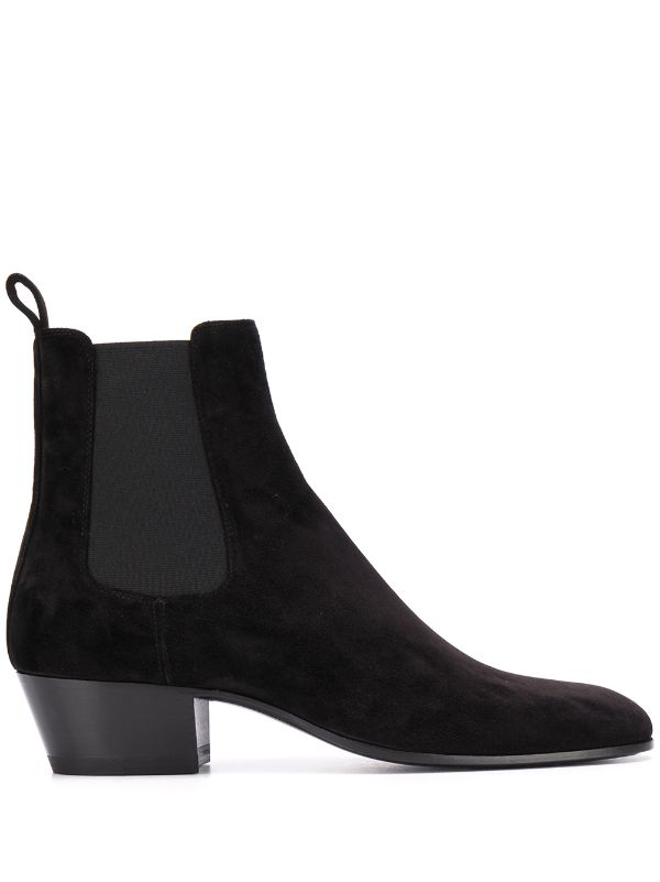 slim suede boots