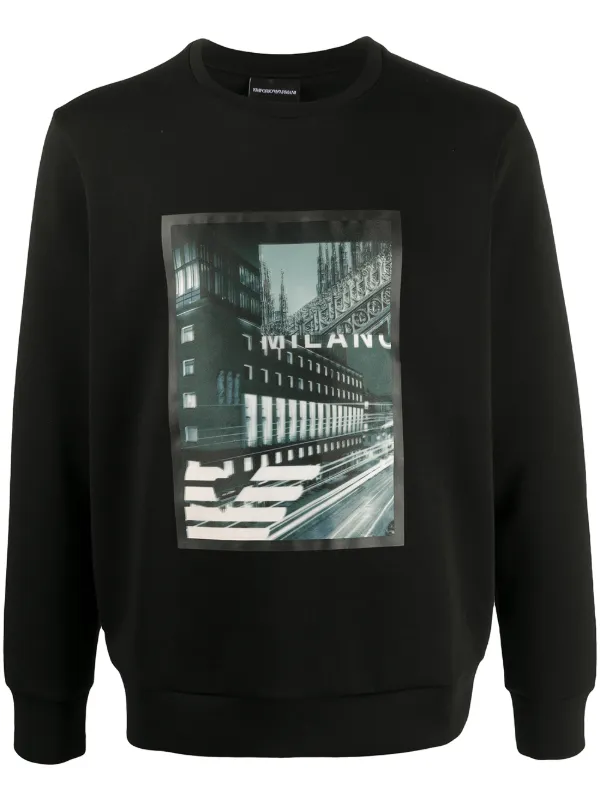emporio armani sweatshirt black