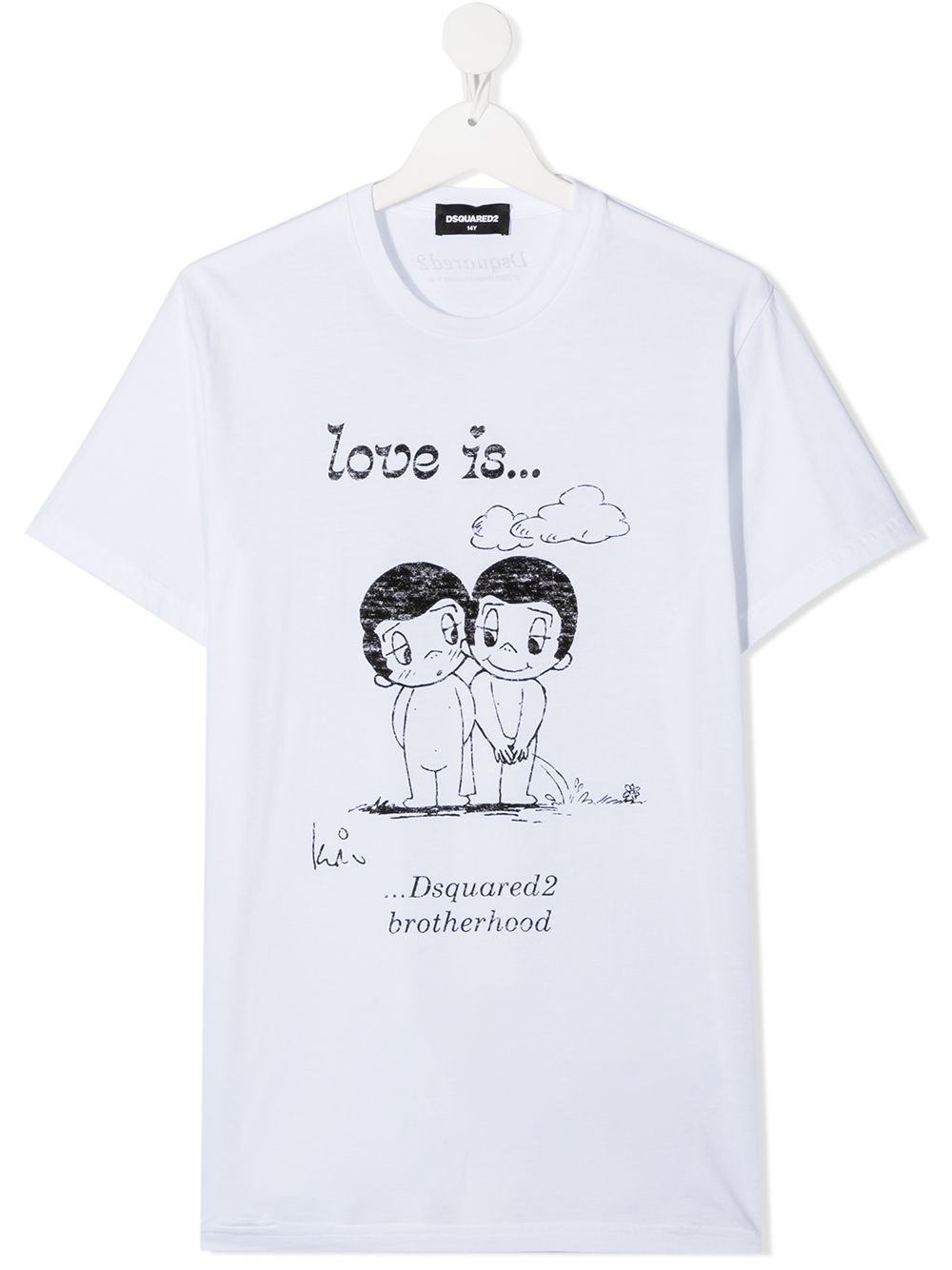 фото Dsquared2 kids футболка с принтом love is