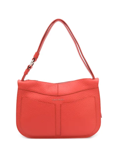Shop orange Orciani Ginger leather shoulder bag with Express Delivery -  Farfetch