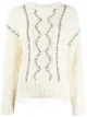 الصورة 1 من Self-Portrait whipstitch cable-knit jumper