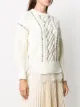 Self-Portrait whipstitch cable-knit jumper