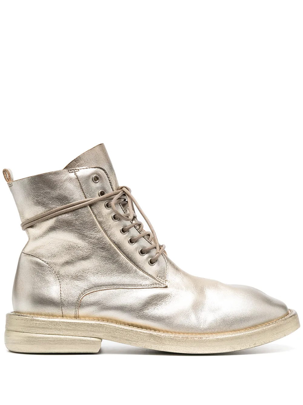 

Marsèll metallic lace-up leather boots - Gold