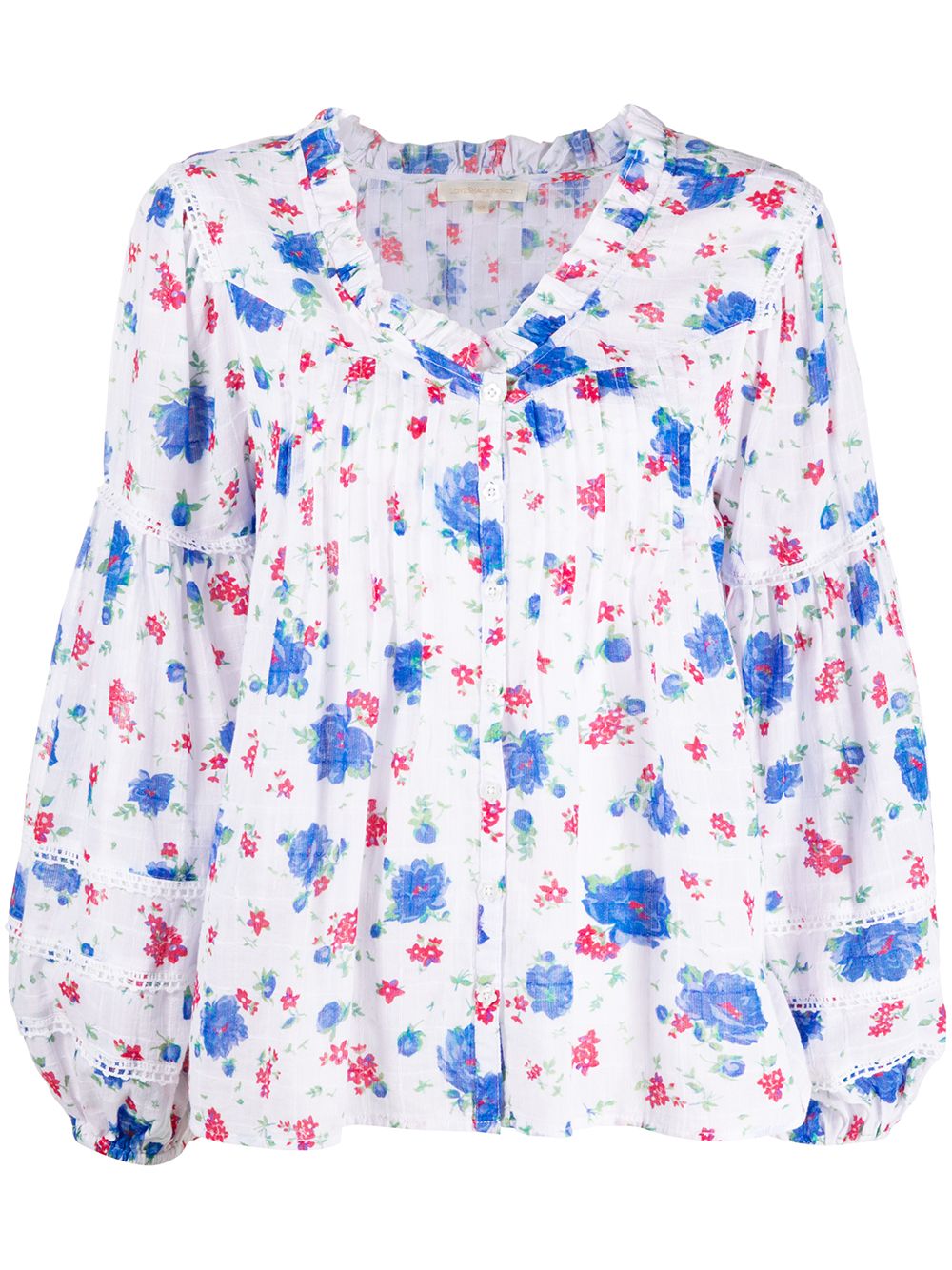 фото Loveshackfancy floral print blouse