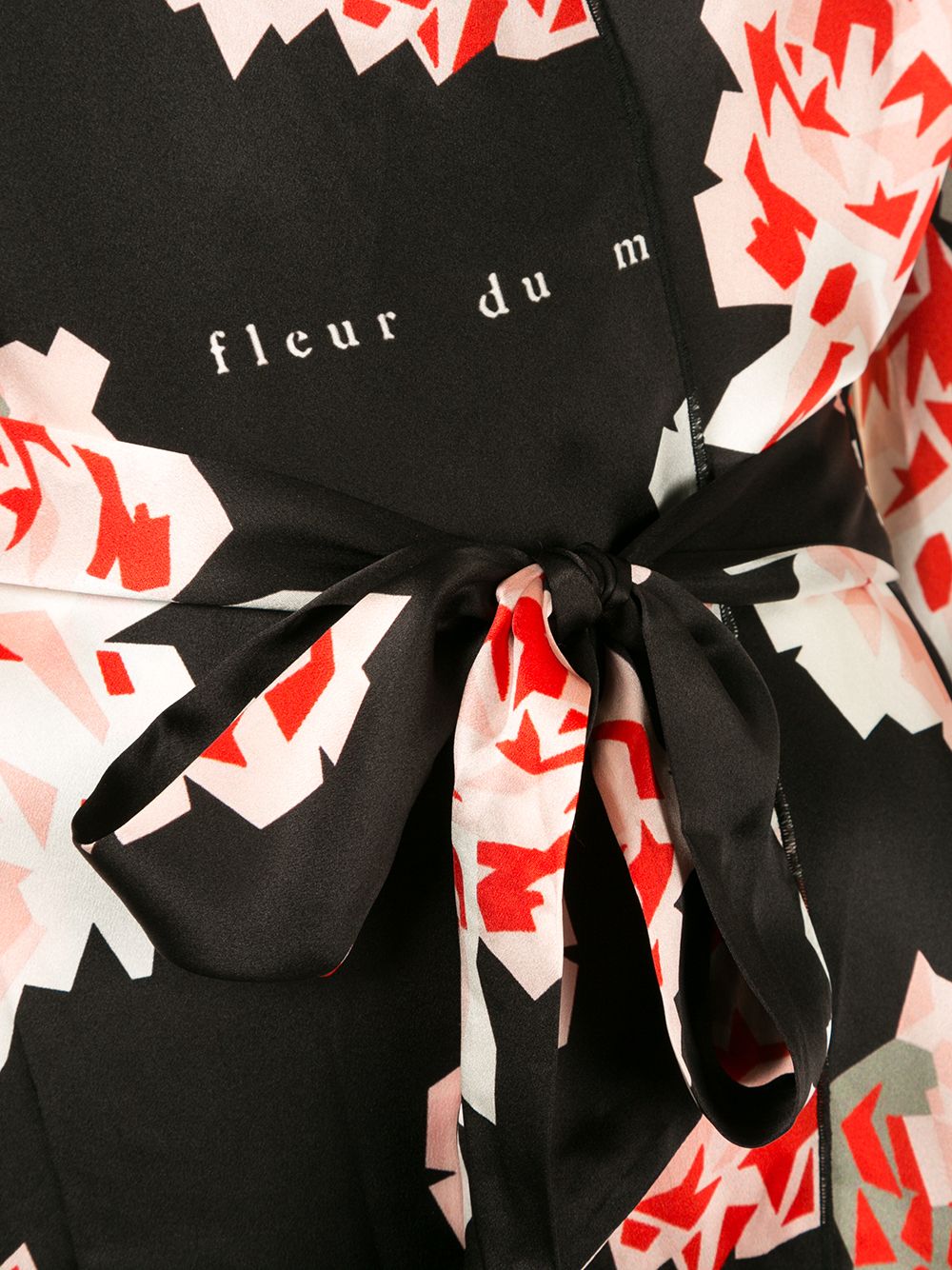 фото Fleur du mal халат angel sleeve с цветочным принтом