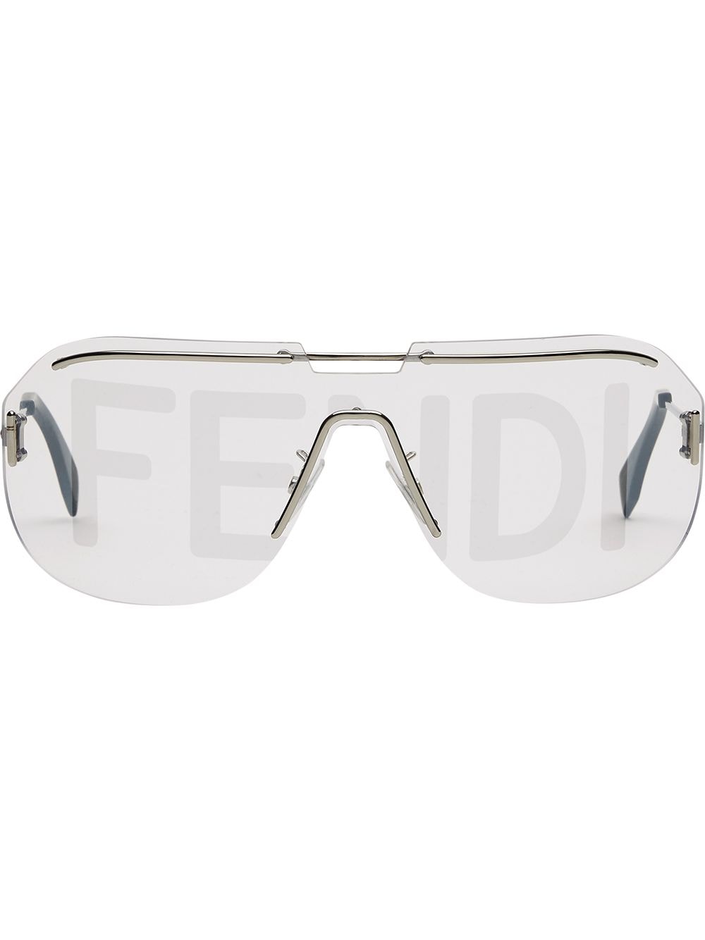 фото Fendi солнцезащитные очки-маска с логотипом