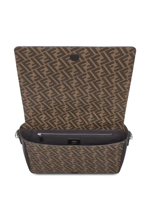 Shop Fendi Ff Motif Flap Messenger Bag With Express Delivery Farfetch