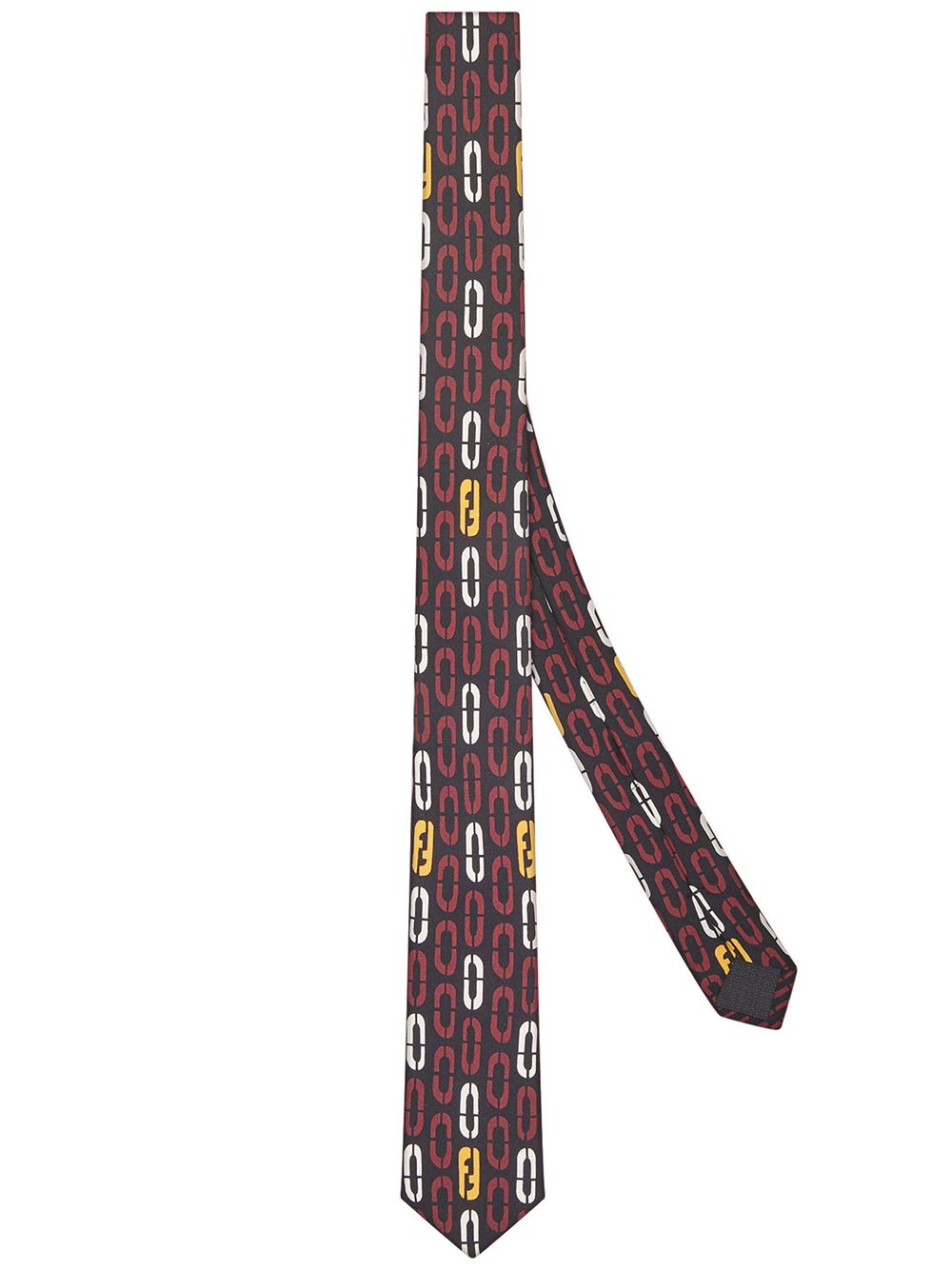 фото Fendi узкий галстук с узором