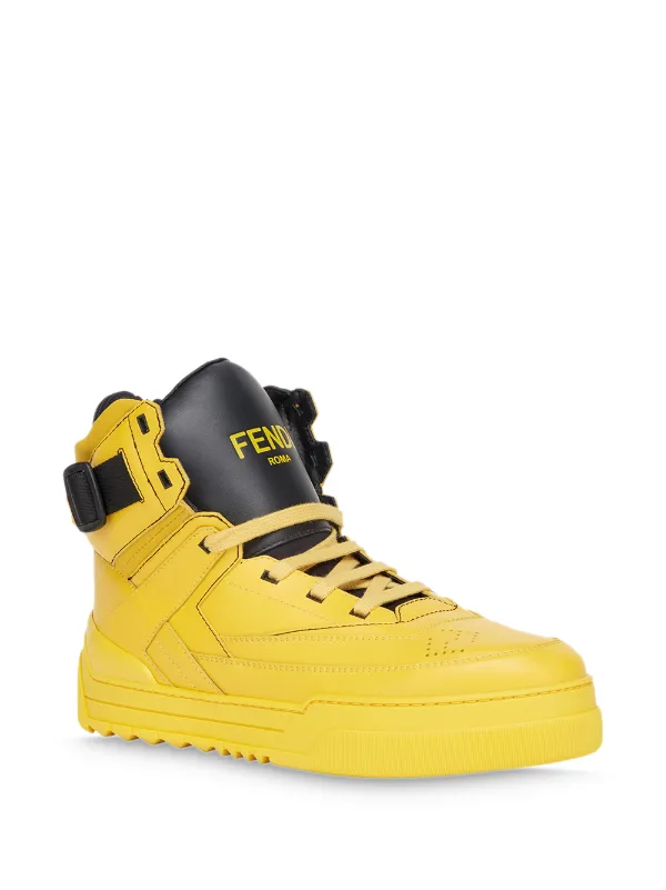 high top yellow sneakers
