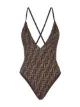Fendi Costume intero reversibile con stampa