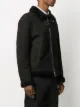 Drome belted-neck aviator jacket