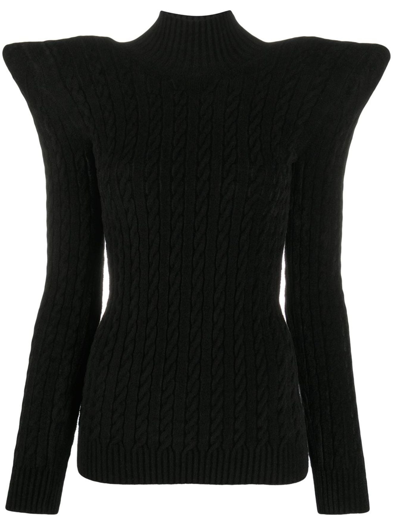 Balenciaga Pagoda structured knitted jumper black MODES