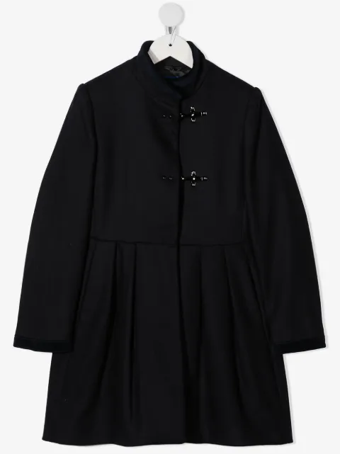 Fay Kids abrigo con cintura con pliegues
