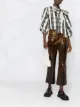 الصورة 2 من RedValentino بلوزة كاروهات بأكمام منفوشة