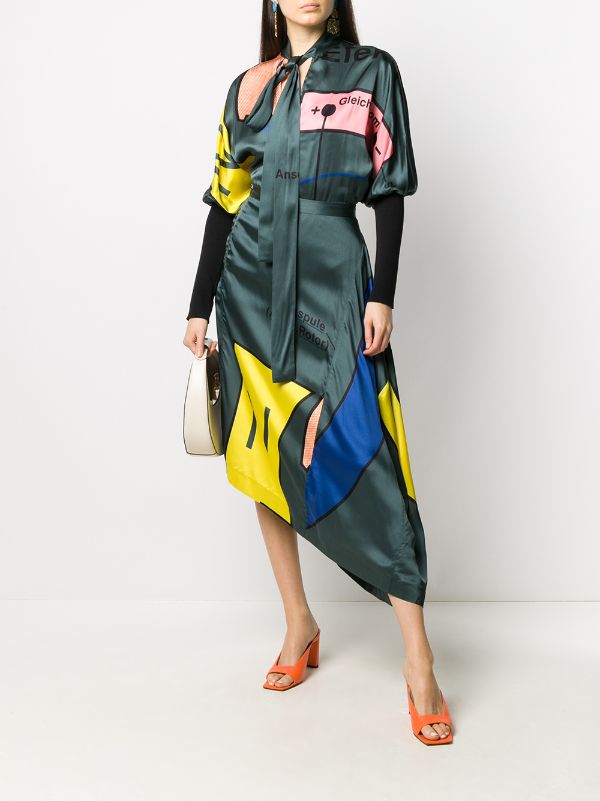 Colville Bow Neck Abstract Print Blouse - Farfetch