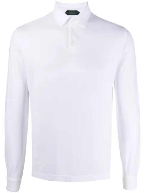 Zanone playera tipo polo con cuello de pico