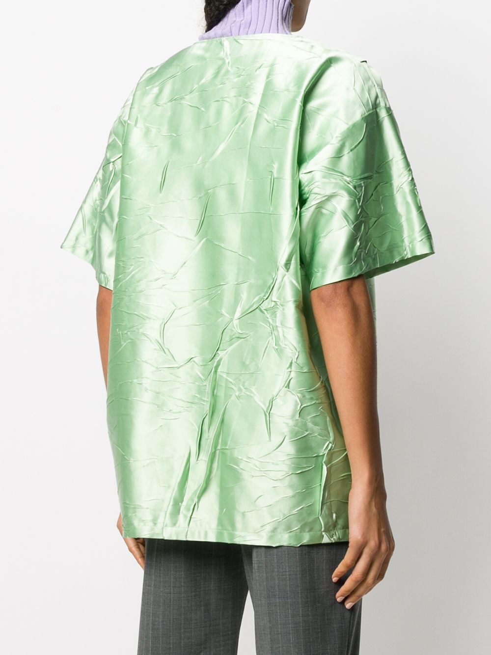 фото Mm6 maison margiela crinkled oversize top