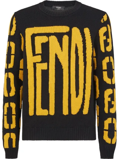 maxi logo motif sweater | Fendi 