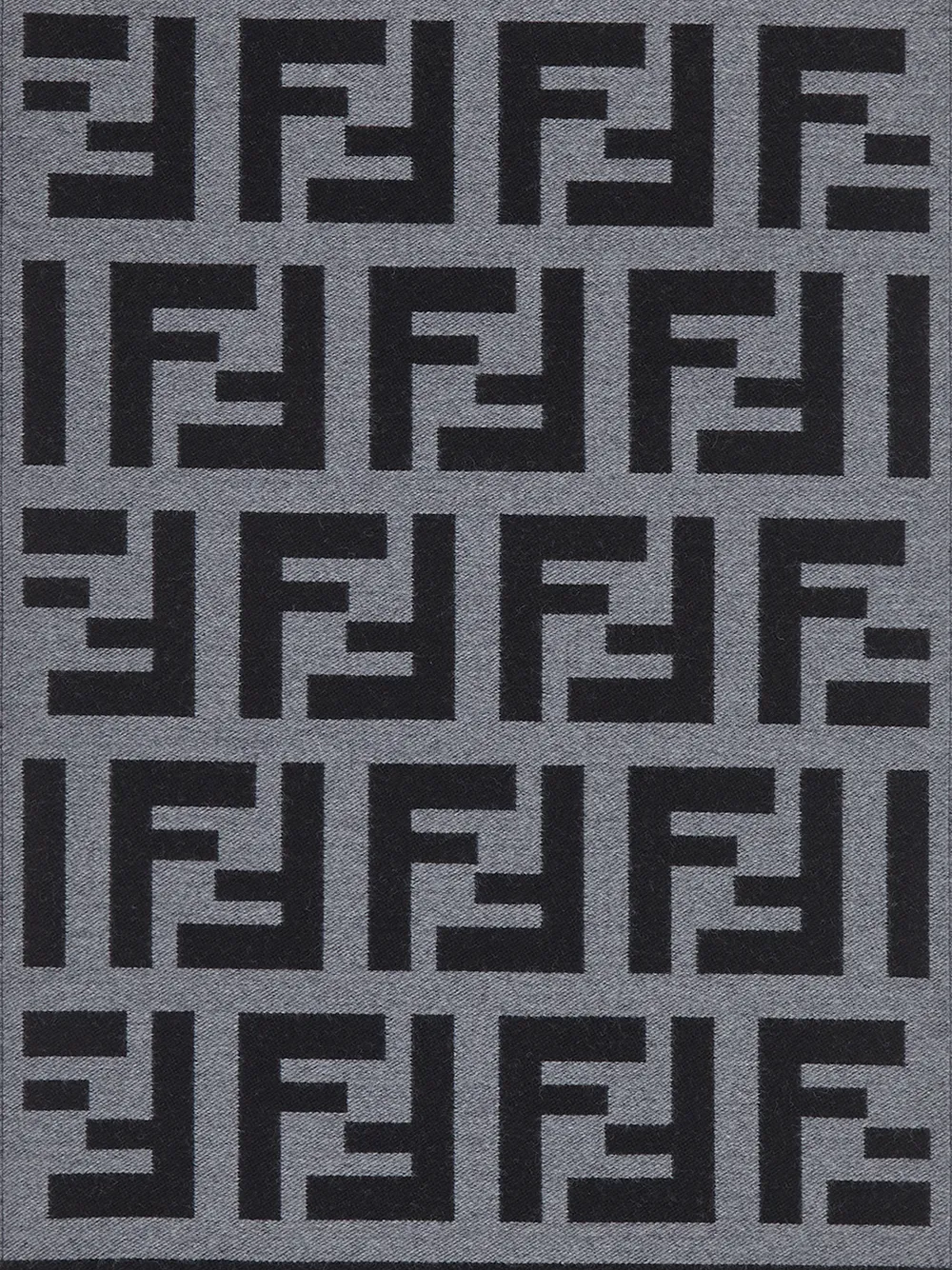 Image 2 of Fendi FF print frayed scarf