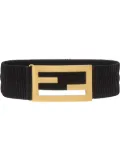 FENDI maxi velvet Baguette belt - Black