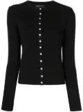 agnès b. button front jersey top - Black