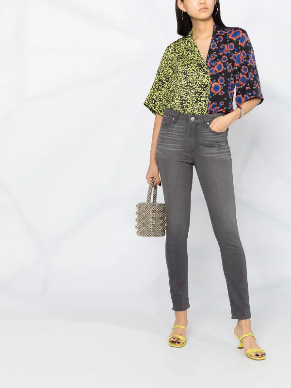 PAIGE Grey Skinny Jeans - Farfetch