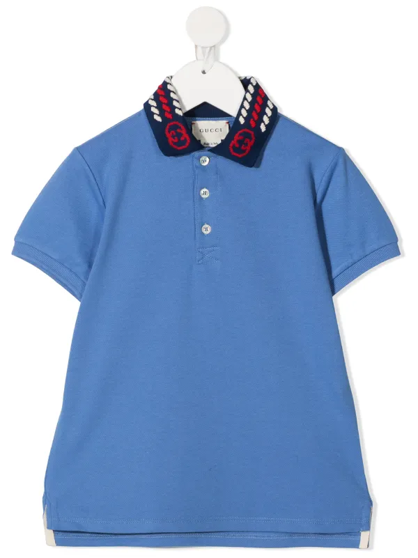 gucci polo shirt blue