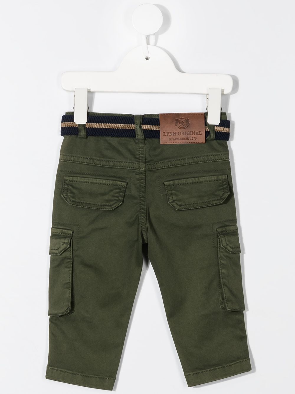 Shop Lapin House Belted Cargo Trousers In Green