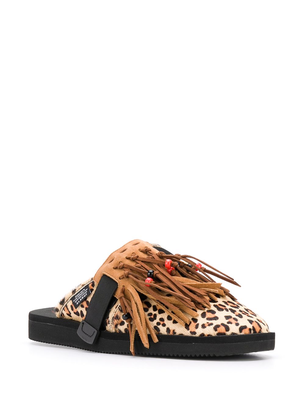 фото Alanui biscuit leopard suicoke slippers