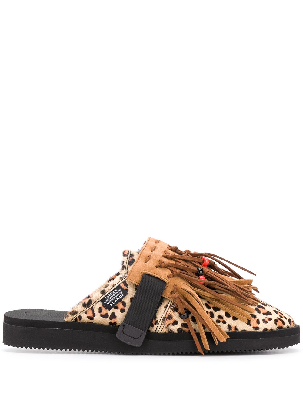 фото Alanui biscuit leopard suicoke slippers