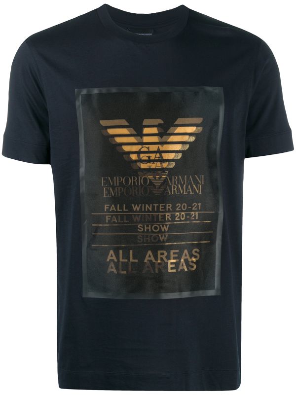 armani t shirt gold