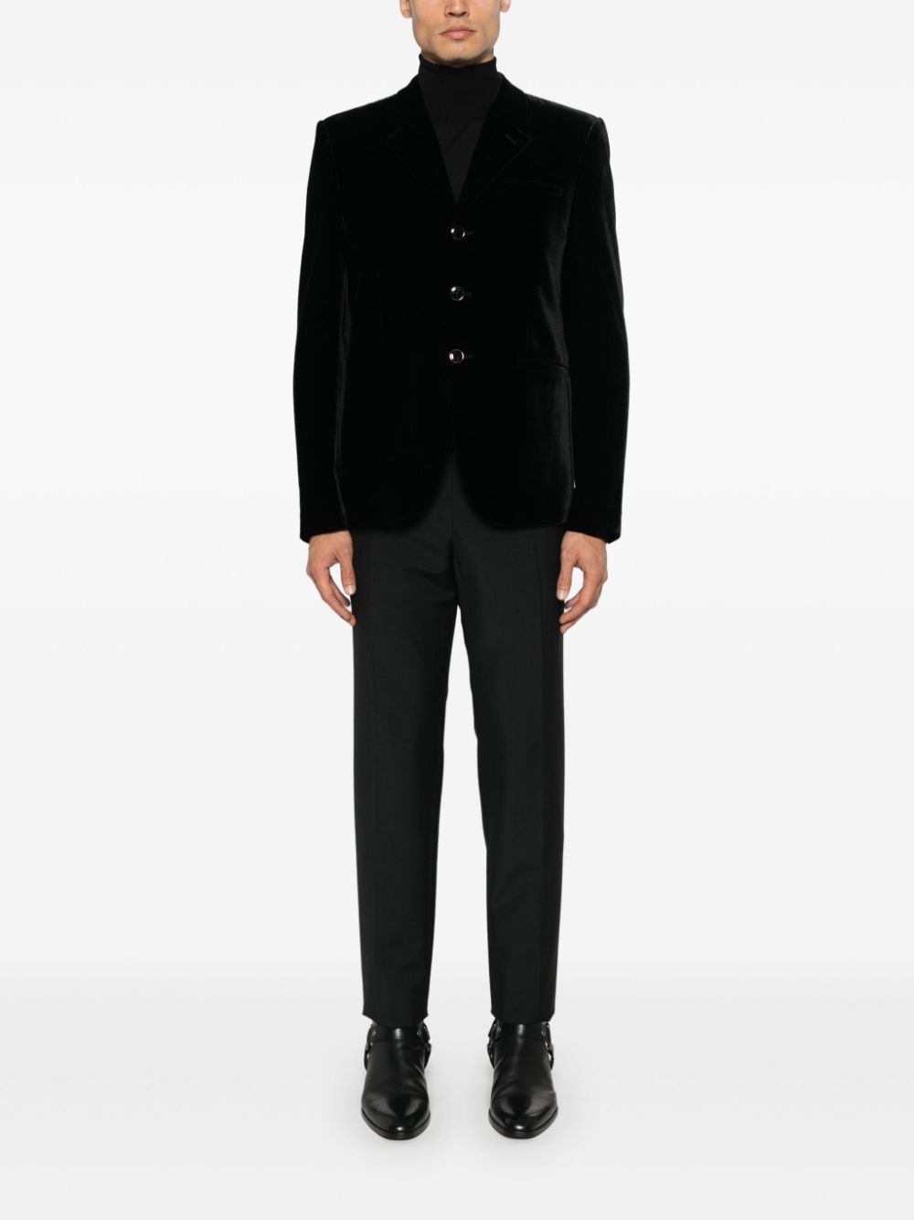 Saint Laurent velour blazer - Black