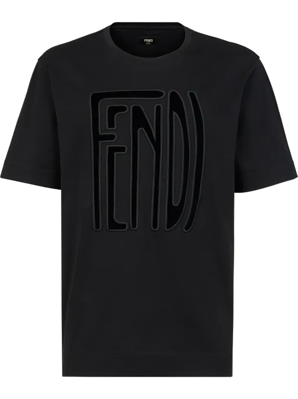 fendi logo patch t shirt