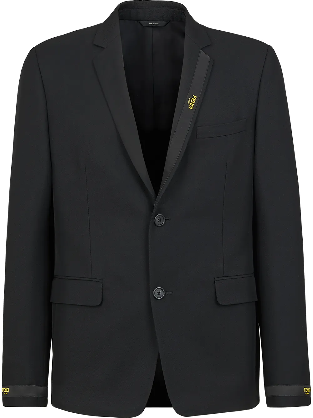 

Fendi blazer con cinta del logo - Negro