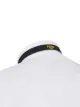 Fendi stripe logo band collar shirt