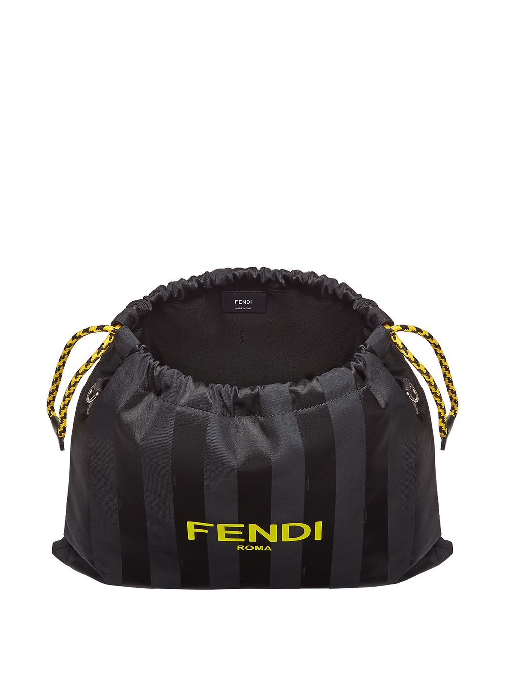 фото Fendi полосатая сумка среднего размера с кулиской