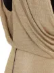 Fendi metallic draped neckline mini dress