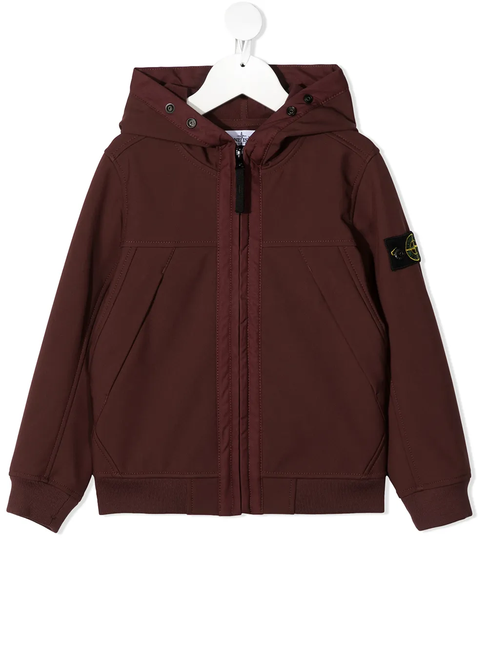 

Stone Island Junior sudadera con capucha y cierre - Marrón