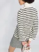 RedValentino كنزة مخططة بأزرار على الأكتاف