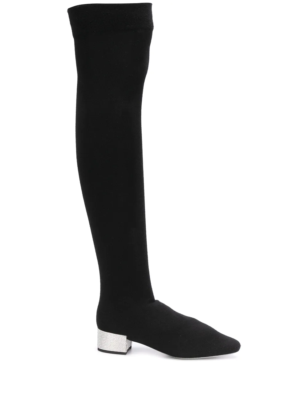 

René Caovilla Grace sock knee-length boots - Black