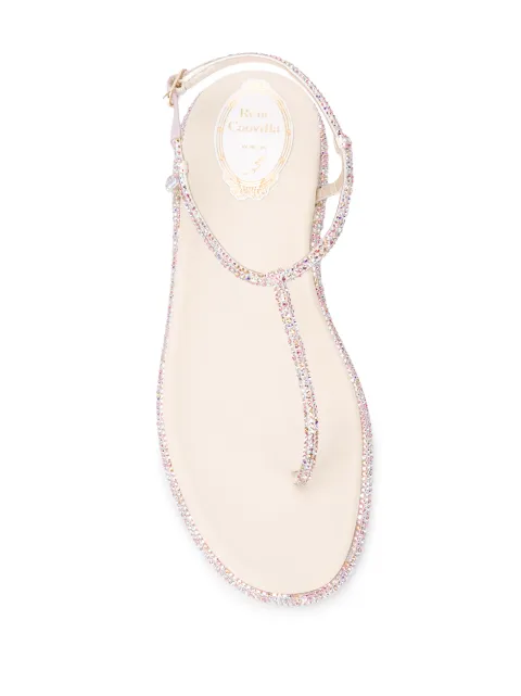 RenÃ© Caovilla Diana rhinestone-embellished Thong Sandals - Farfetch