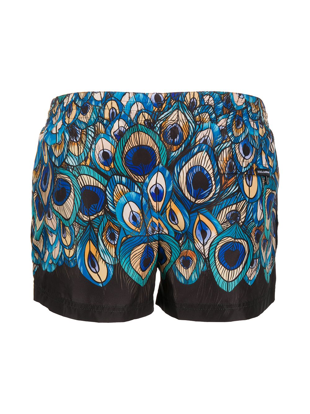 фото Dolce & gabbana peacock-feather print swim shorts