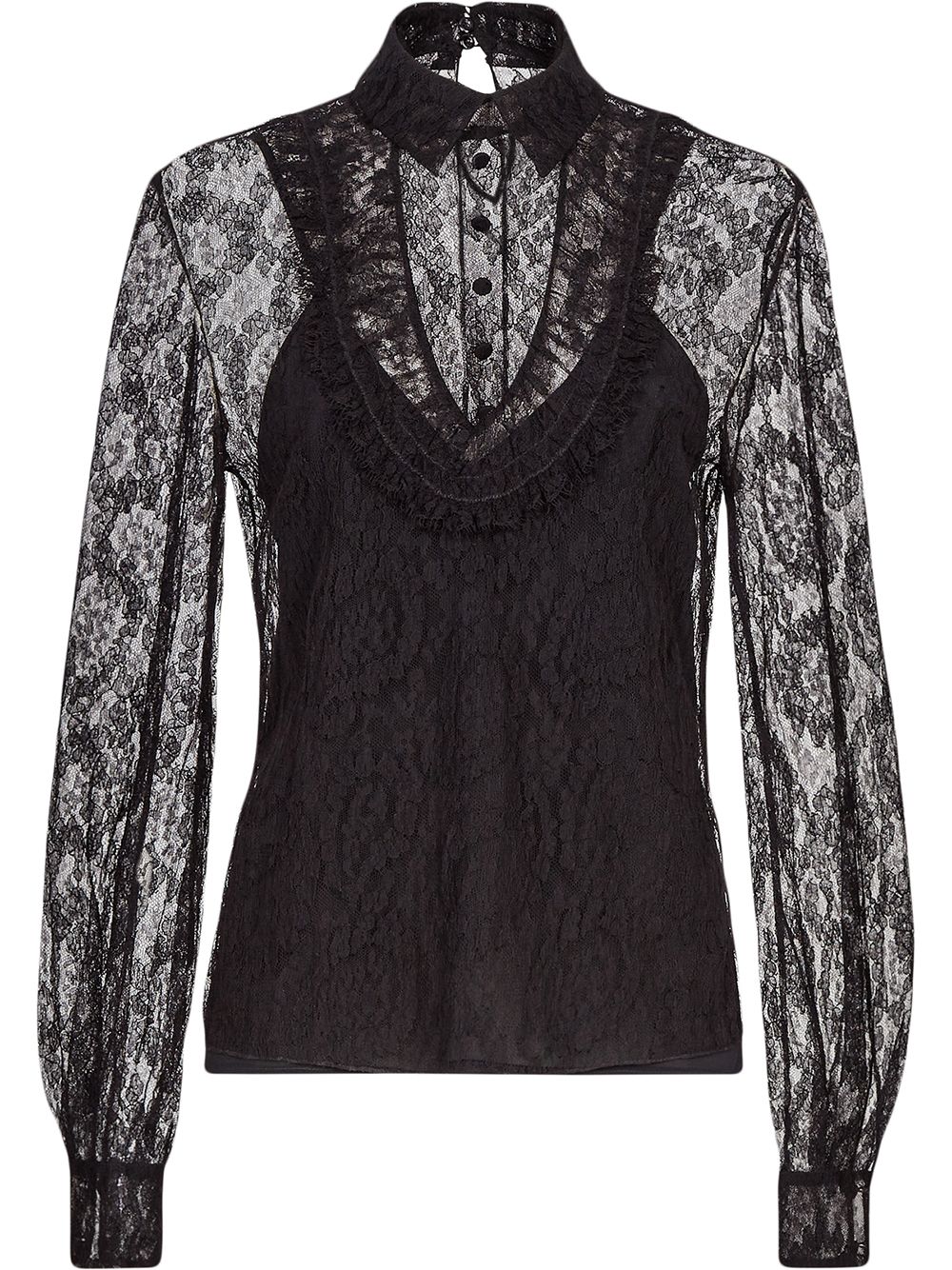 фото Fendi кружевная блузка на пуговицах