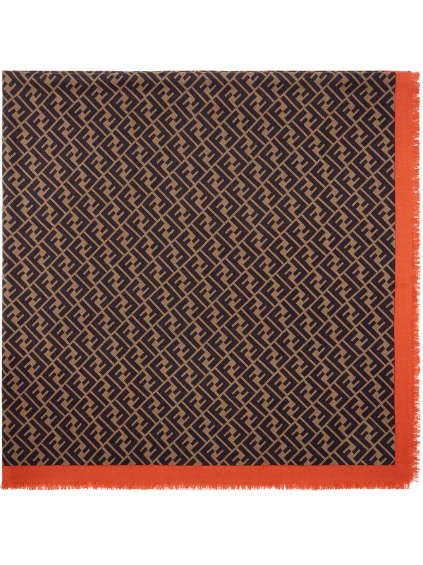 Fendi logo-print silk scarf 