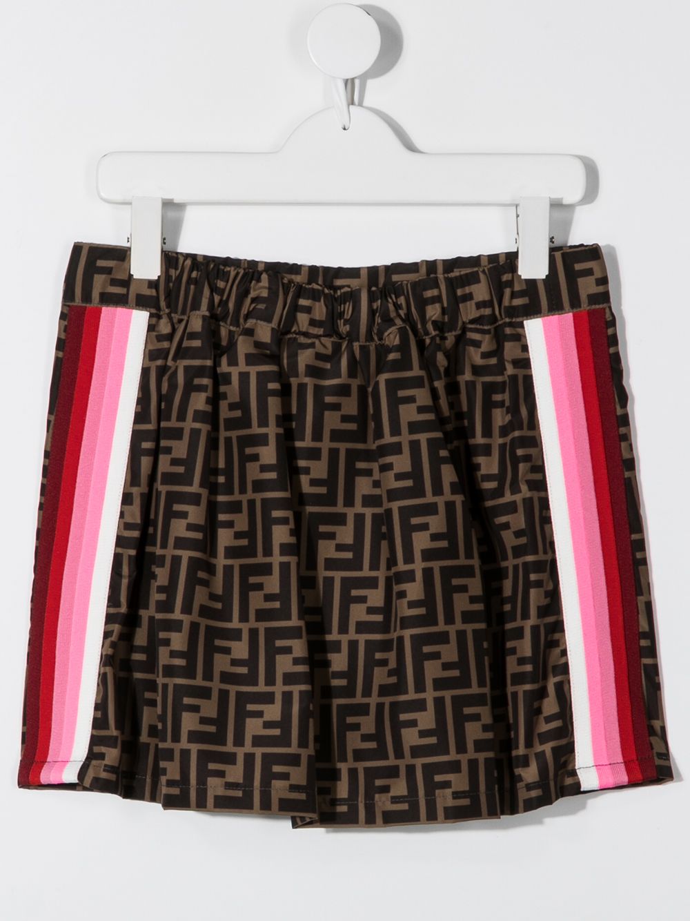 фото Fendi kids юбка с логотипом ff и полосками