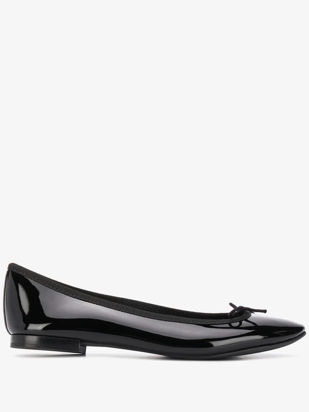 bow detail patent ballerina shoes