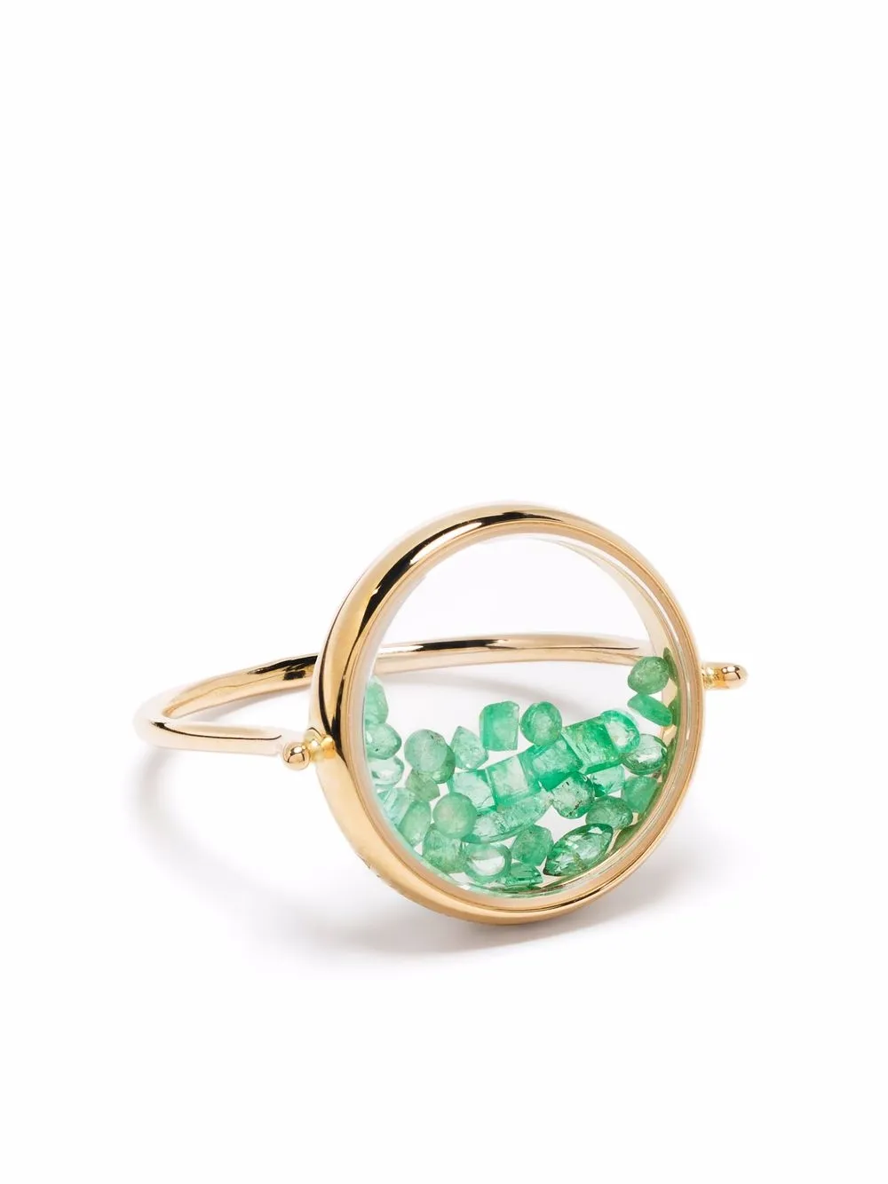 

Aurelie Bidermann anillo Chivor en oro amarillo de 18kt con esmeraldas - Dorado