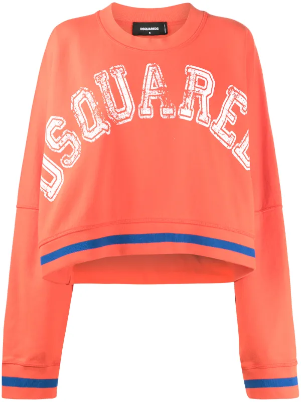 dsquared2 orange sweatshirt